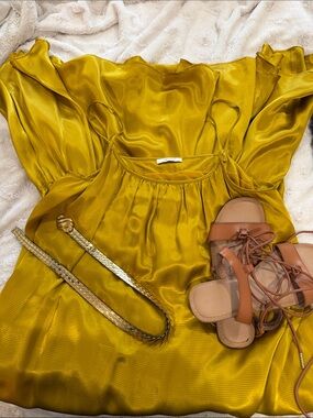 Liquid Gold Satin Dress